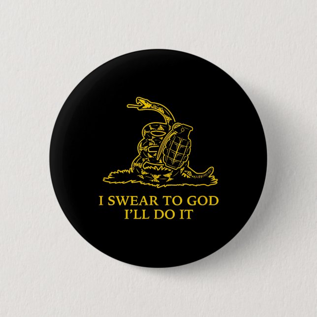 Gadsden Snek-Schlangenflagge Don't Tread Parodie G Button (Vorderseite)