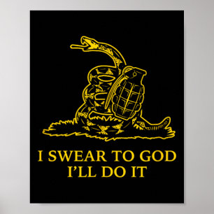 Gadsden Snek-Schlangenflagge Don't Tread Parodie G Poster