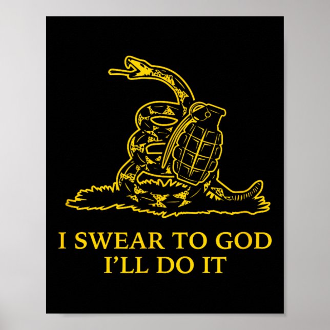Gadsden Snek-Schlangenflagge Don't Tread Parodie G Poster (Vorne)