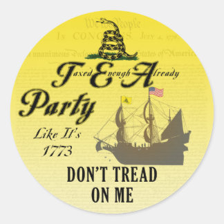 Gadsden - Tee-Party, als wäre es 1773 Stickers