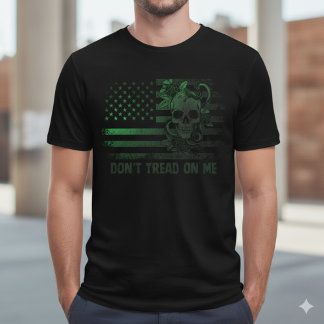 Gadsden-Totenkopf- und Schlangengrafik-T-Shirt mit T-Shirt