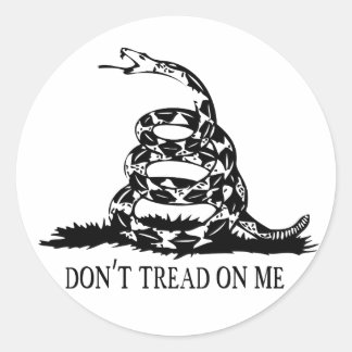 Gadsden - Trete mir nicht zu Runder Aufkleber