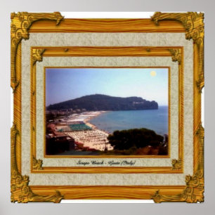 Gaeta Beach Vintager Rahmen Poster