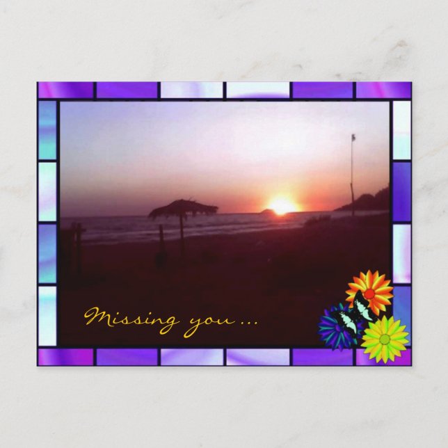 Gaeta-Sunshine am Strand Postkarte (Vorderseite)
