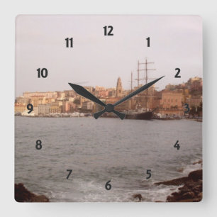Gaeta View Wall Clock Quadratische Wanduhr