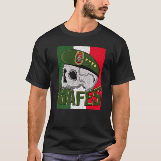 Gafe Gafes Mexican Special Force Fuerzas Especiale T-Shirt (Vorderseite)