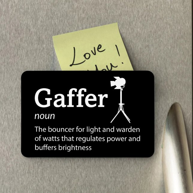 Gaffer-Definition - Crew 4" x 6" Flex Magnet (Von Creator hochgeladen)