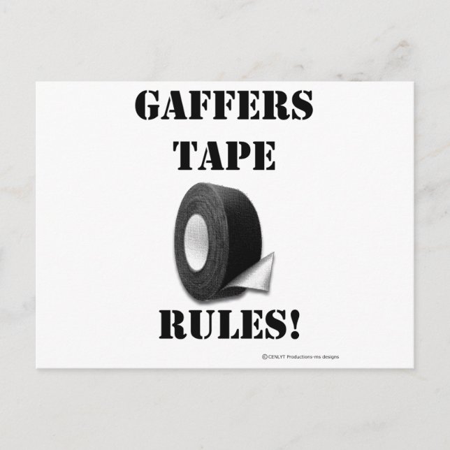 Gaffers Tape Rules Postkarte (Vorderseite)