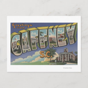 Gaffney, South Carolina - Große Briefszenen Postkarte