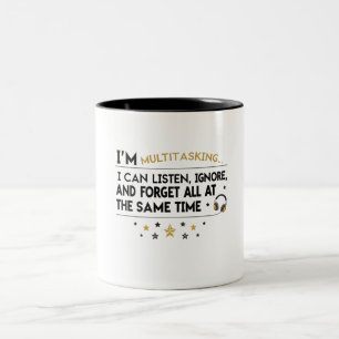 Gag Geschenke für Boss Ich bin Multitasking... Zweifarbige Tasse