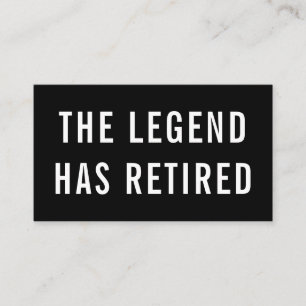 Gag Spaß The Legend hat die sonnige Pension gelock Visitenkarte