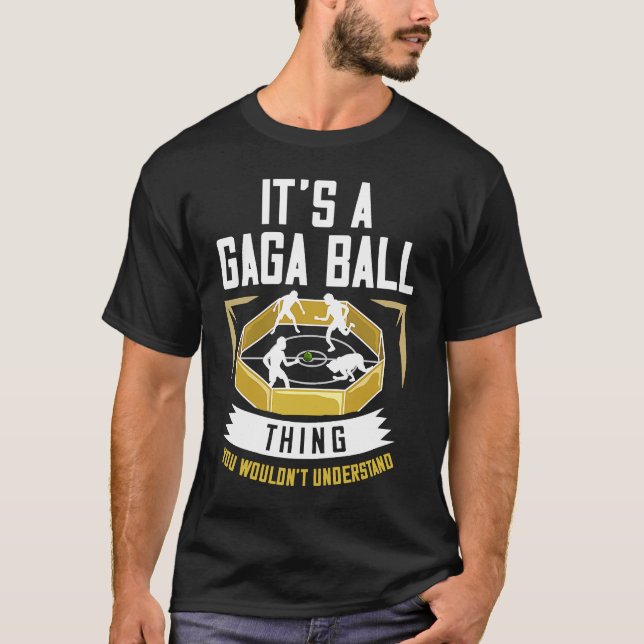 Gaga Ball Pit Kit Dodgeball Game T-Shirt (Vorderseite)