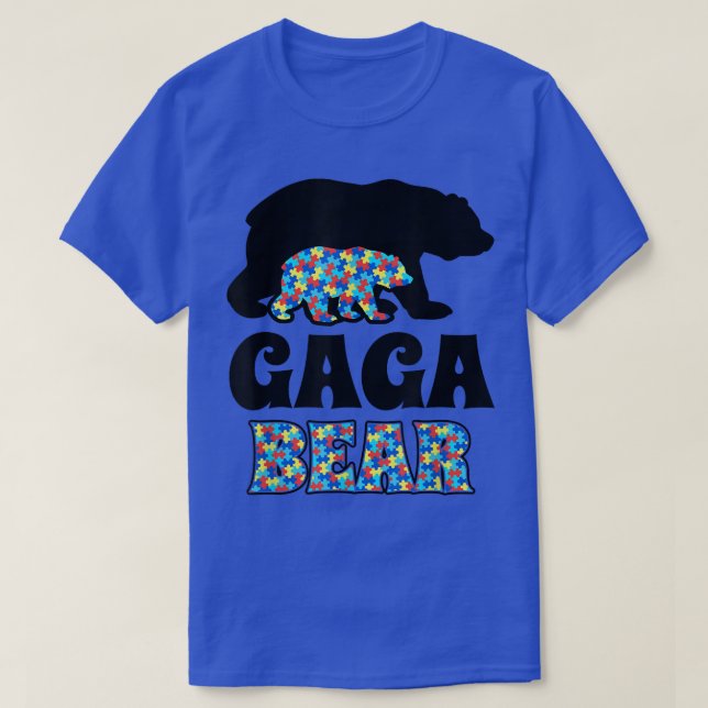 Gaga Bear Autismus Bewusstsein T-Shirt (Design vorne)