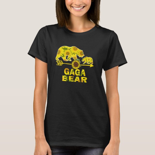 Gaga Bear Sunflowers  Sunflowers  For Women Men T-Shirt (Vorderseite)