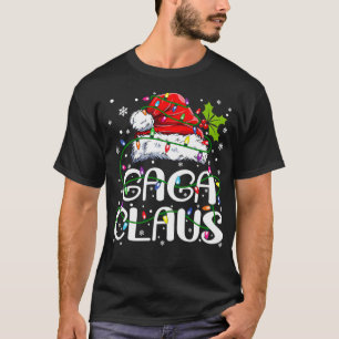 Gaga Claus Christmas Lights Pajama Family Matchin T-Shirt