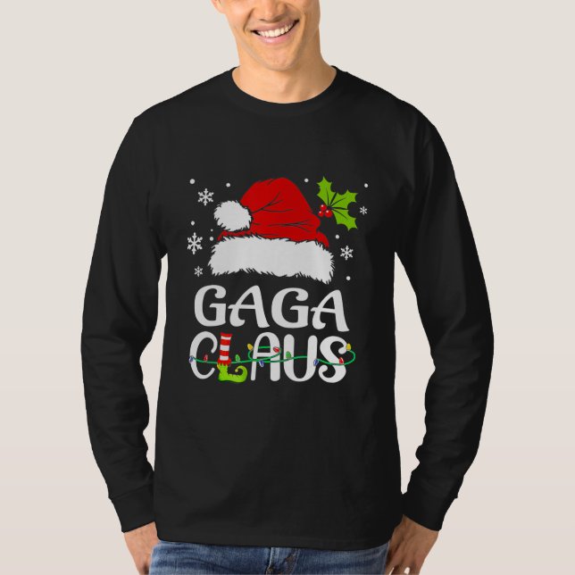 Gaga Claus Shirt Weihnachts Pajama Familie Matchin (Vorderseite)