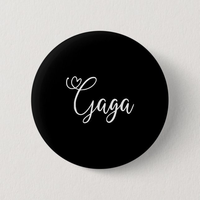 Gaga Cute Heart Grandma  Button (Vorderseite)