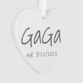 GaGa etabliertes Datum Personalisiert Acryl Ornament