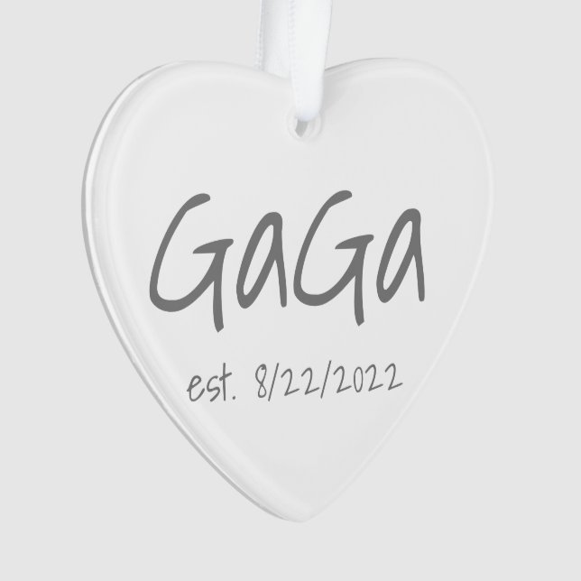 GaGa etabliertes Datum Personalisiert Acryl Ornament (Vorderseite)