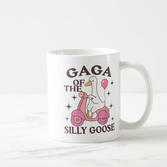 Gaga Gänse auf der Loose Funny Birthday Matching F Kaffeetasse (Rechts)