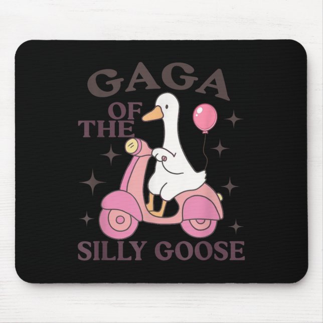 Gaga Gänse auf der Loose Funny Birthday Matching F Mousepad (Vorne)