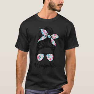 Gaga Life Messy Hair Bun Frauen Muttertag T-Shirt
