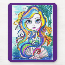 Gaga Nymphe auf der halben Muschel-Fantasie-Kunst