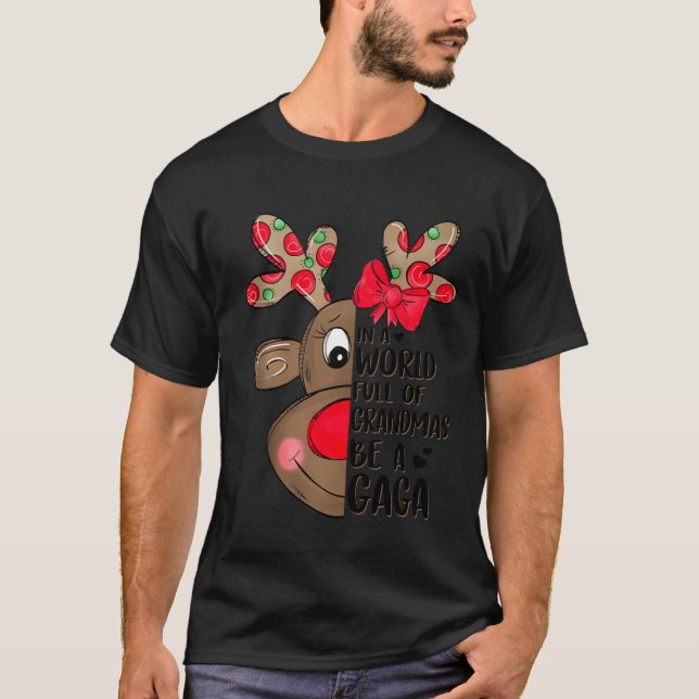 Gaga Reindeer Xmas Happy Family New Reindeer Merry T-Shirt (Vorderseite)