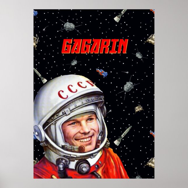 Gagarin Weltraumkunst [Sowjetwelle] — Gagarin Poster (Vorne)