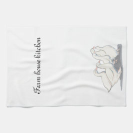 Gaggle des Gänsepens und der Zeichnend Tinte Geschirrtuch