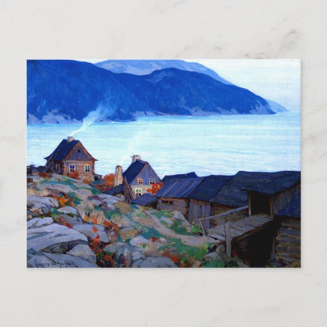 Gagnon - Abend an der Nordküste Postkarte (Vorderseite)