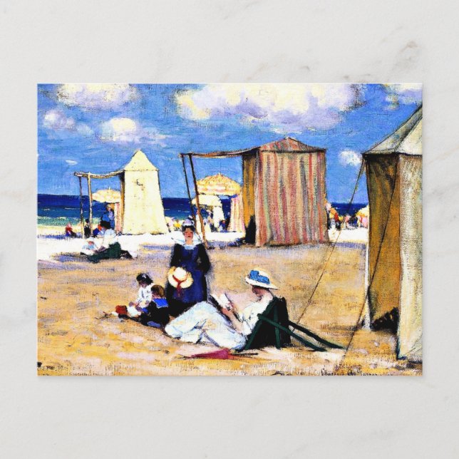 Gagnon - Der Strand von Dinard, schöne Kunst Postkarte (Vorderseite)