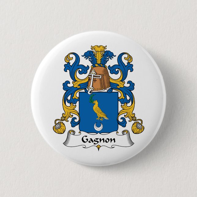 Gagnon Familienwappen Button (Vorderseite)