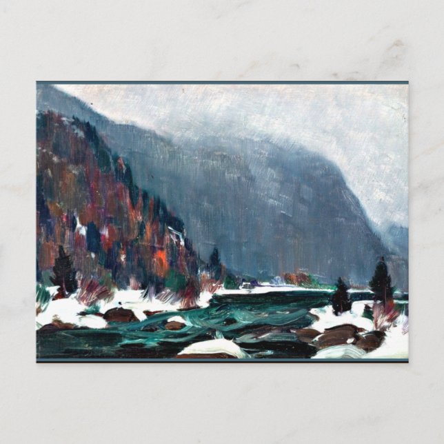 Gagnon - First Snow, Oktober, Dalen, Norwegen Postkarte (Vorderseite)