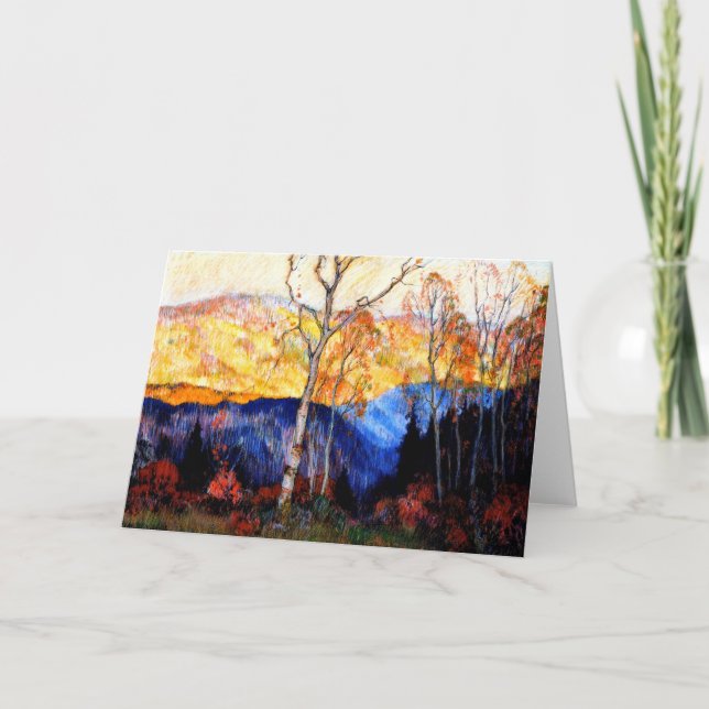 Gagnon - Goldener Herbst, Laurentians Karte (Vorderseite)