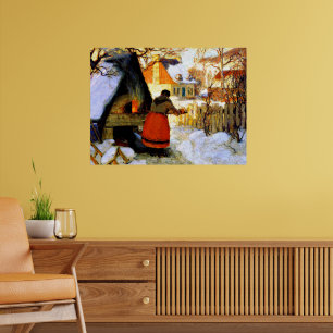 Gagnon - Heating the Oven, Winterscene Poster