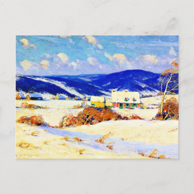 Gagnon - Im Winter der Laurentianer Postkarte (Vorderseite)