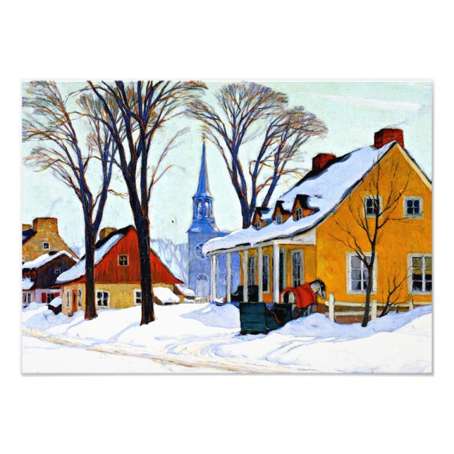 Gagnon - Winter Morning, Baie-Saint Paul Fotodruck (Vorne)