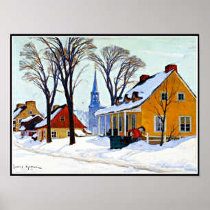Gagnon - Winter Morning, Baie-Saint Paul Poster