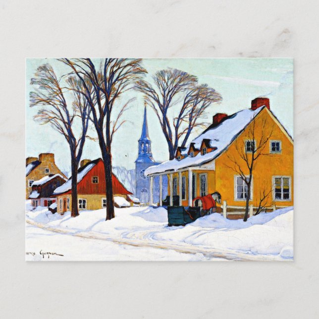Gagnon - Winter Morning, Baie-Saint Paul Postkarte (Vorderseite)