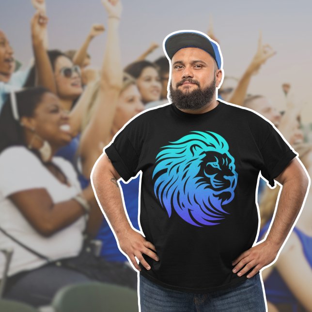 Gahanna Lions Blau-Verlauf-T-Shirt T-Shirt (Von Creator hochgeladen)