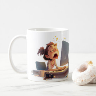 Gähnen nach Kaffee! Für Sie Kaffeetasse