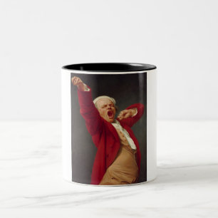 Gähnender Mann (Selbstporträt) (von Joseph Ducreux Zweifarbige Tasse