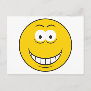 Gähnendes gelbes Gesicht Postkarte