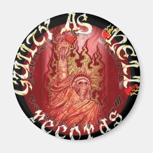 GAHR Rotes, schwarzes Logo Magnet (Vorne)