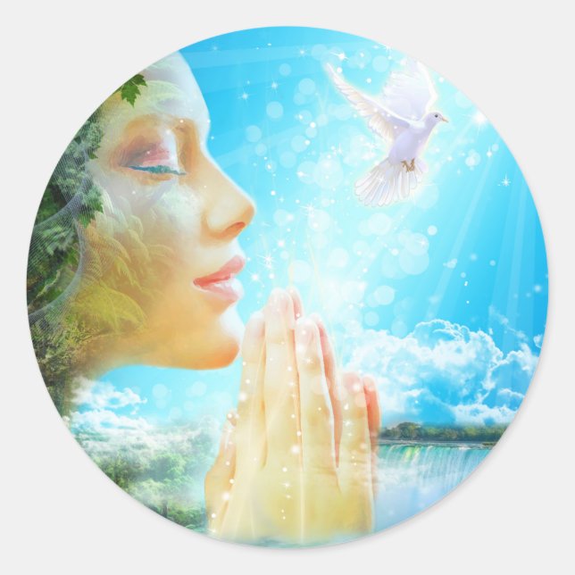 Gaia - der Geist der lebenden Erde Runder Aufkleber (Vorderseite)