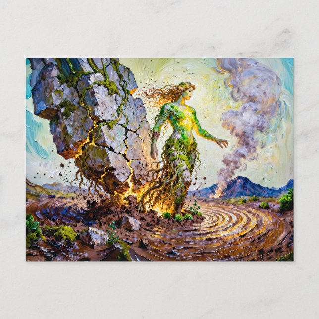 Gaia Goddess of Earth from Greek Mythology Postkarte (Vorderseite)