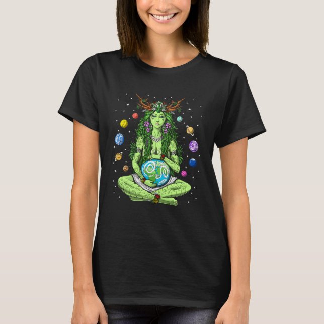 Gaia Greek Goddess Pagan Mother Earth Hippie Natur T-Shirt (Vorderseite)