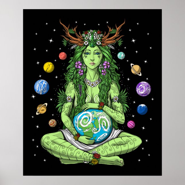 Gaia Mother Earth Goddess Poster (Vorne)