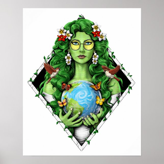 Gaia Mother Earth Goddess Poster (Vorne)